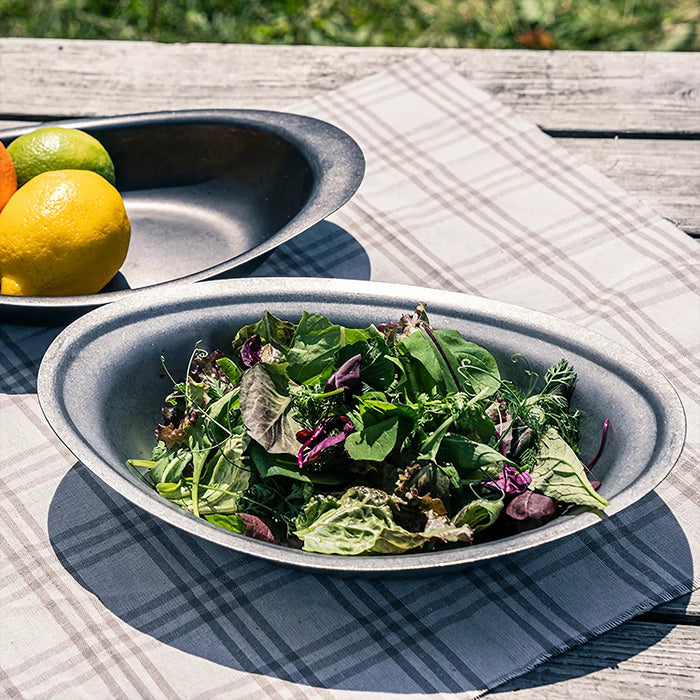 Aoyoshi Vintage Inox Stainless Steel Large Small Curry Plate - Authentic Made In Japan