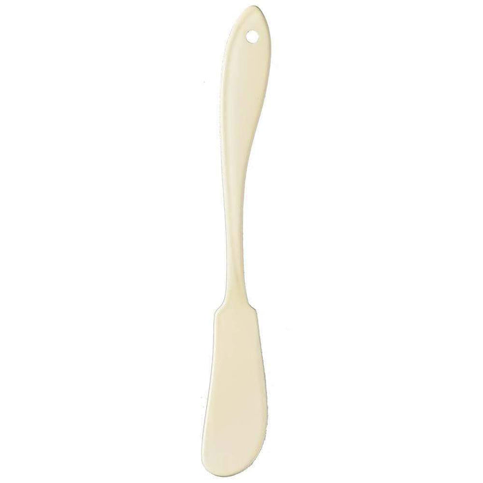 Premium Japan Wada Leaf Ivory Enameled Butter Knife - Exquisite Cutlery for Your Table