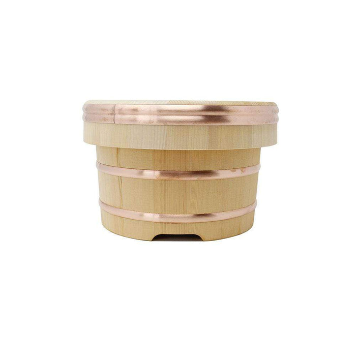 Yamacoh 18Cm Ohitsu Sawara Wooden Rice Container - Authentic Edobitsu from Japan