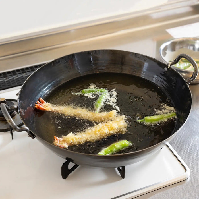 Yamada 30cm Iron Tempura Pan - Premium Quality for Perfect Frying