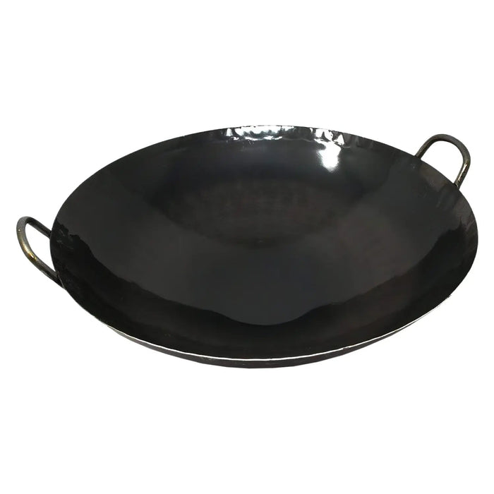 Yamada Japan 42Cm Double-Handle Iron Wok - Premium Quality 1.2Mm Thickness