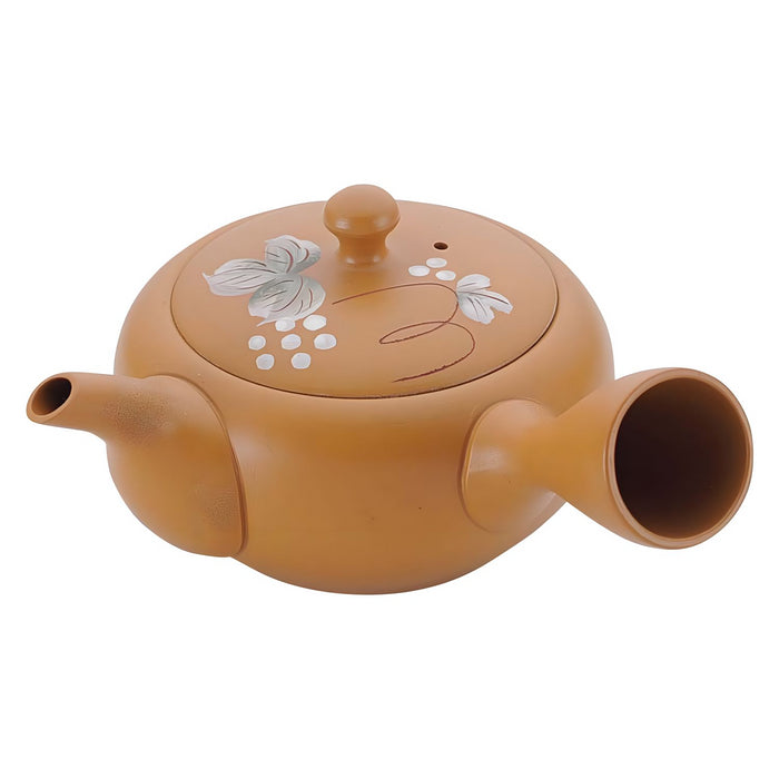 Yamakiikai Porcelain Kyusu Teapot with Grape Design