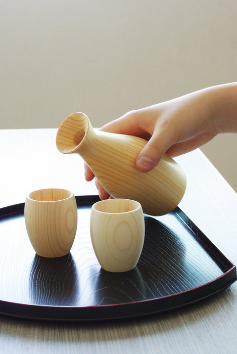 Yamaco 888931 Japanese Natural Round Guinomi 3Pc Set