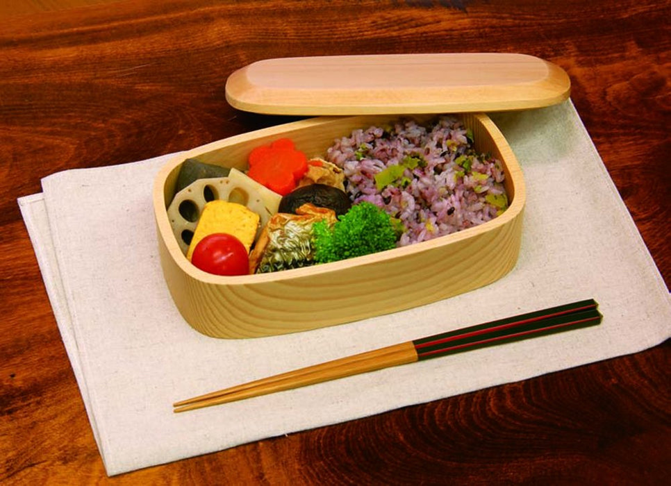 Yamaco 500Ml Bento Box Square 887224 - Authentic Japanese Made, Natural Material