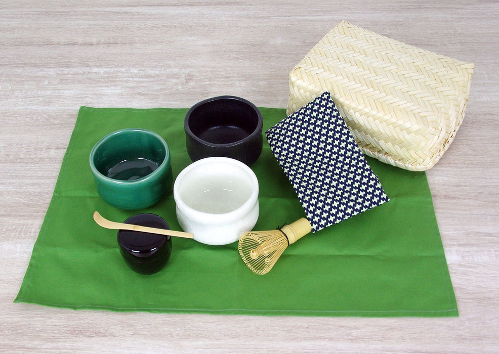 Yamaco Matcha Set - Authentic Japanese Shirashino Bowl