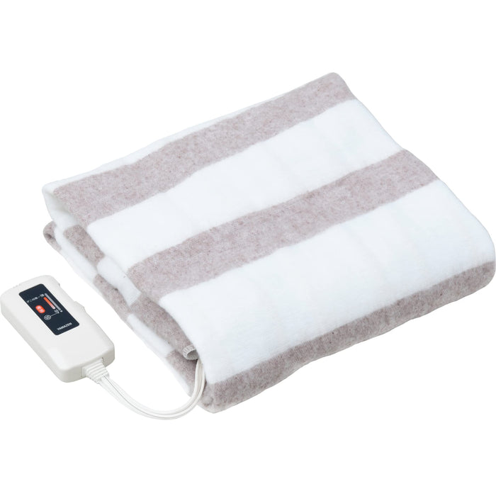 Yamazen Electric Blanket 130X80Cm - Washable Mite Extermination - YMS-16 White/Beige