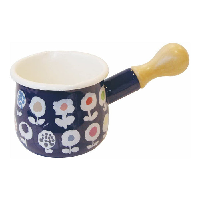 Yutaka Horo Plune Enameled Petit Milk Pan - Candy Flower Navy