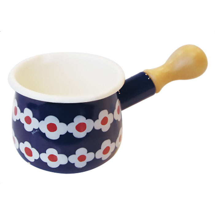 Yutaka Horo Ohana Navy Enameled Petit Milk Pan