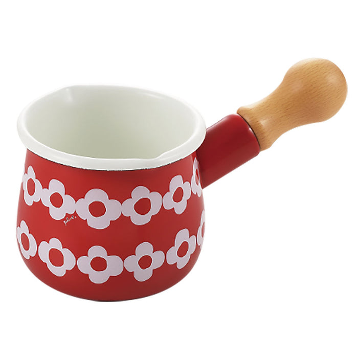 Yutaka Horo Plune Enameled Petit Milk Pan - Ohana Red A Compact and Stylish Cooking Essential