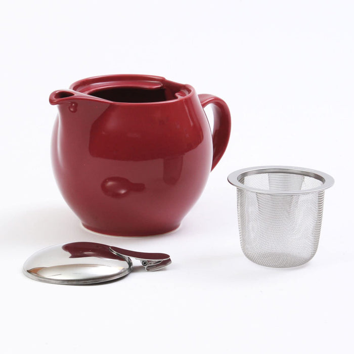 Zero Japan Burgundy Universal Teapot - 450ml Capacity